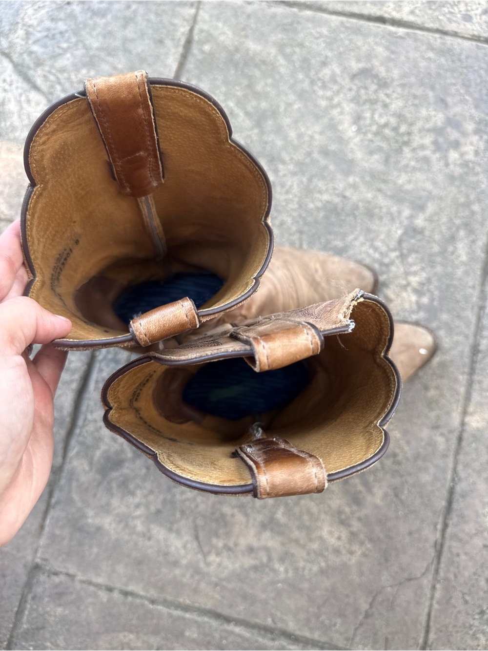 Women’s brown leather western cowboy boots size 8 - Picture 7 of 8